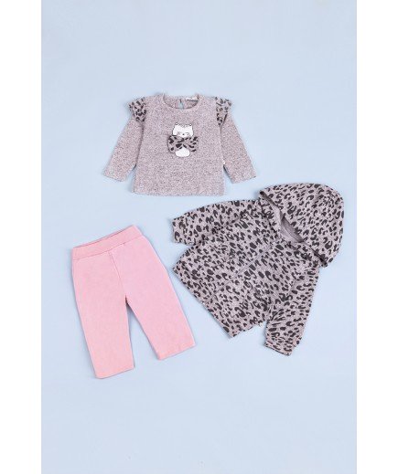 Комплект (кофта+футболка довг.рук+штани) 62-80 For my baby 22698 -сірий Комплект (кофта+футболка довг.рук+штани) 62-80 For my baby 22698 -сірий