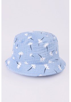 Панама "Квітка"муслін Glory kids 8140 блакитний