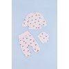 Комплект для новонародженого (льоля+повзунки+шапка) 56 Фламинго 605-083 -молочний