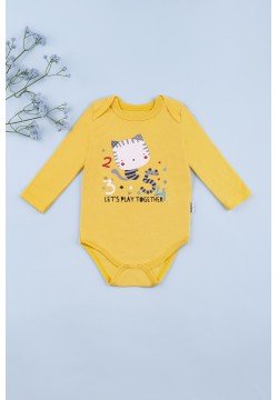 Боди для новорожденных 3-12 Miniworld 16310 -желтый