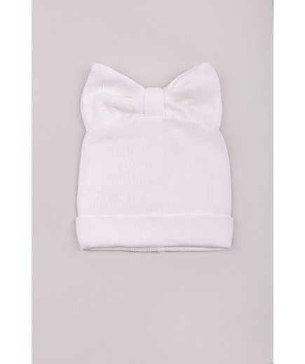 Шапочка з бантом TwinsBaby 1514416 -молочний Шапочка з бантом TwinsBaby 1514416 -молочний
