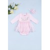 Боді-сукня+пов\'язка для виписки 0-9 Mini born 3131 -рожевий