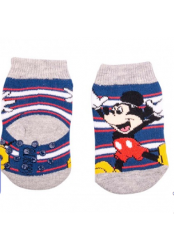 Носки с тормозами Mickey Disney 1шт MC17039-Синий/серый