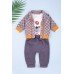 Комплект для новонароджених (боді довг.рук+штани+кофтина) 0-9 Pakel 0141 -сірий фото 2