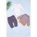 Комплект для новонароджених (боді довг.рук+штани+кофтина) 0-9 Pakel 0141 -сірий фото 6