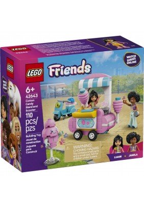 Конструктор Lego Friends Ятка із солодкою ватою та скутер 110дет 42643
