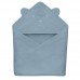 Рушник з капюшоном для купання Lionelo Muslin Hooded Towel Grey Sky 80х80 см LO-MUSLIN HOODED TOWEL GREY SKY фото 3