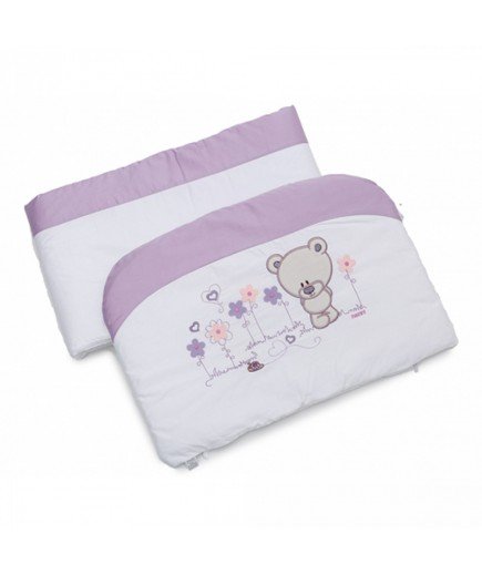 Бампер Twins Evo Літо сатин/аплікація 2073-A-019 white/violet