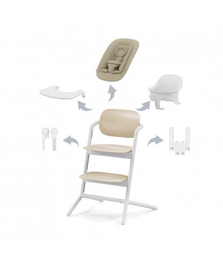 Стільчик для годування 4в1 Cybex Lemo 521003223 Sand White Стільчик для годування 4в1 Cybex Lemo 521003223 Sand White
