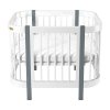 Ліжко-трансформер Royal Sleep Minimi 5в1 4003 біле/сіре