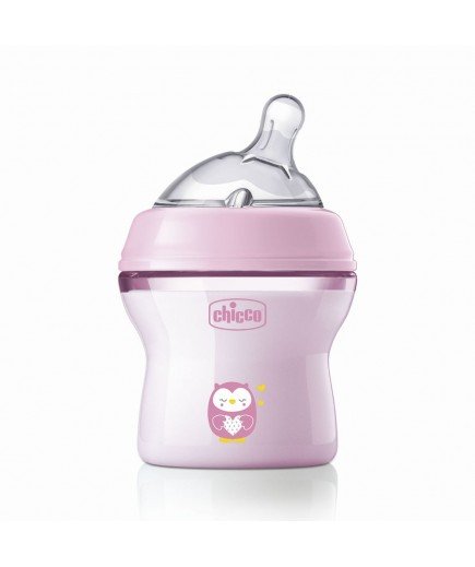 Пляшечка пластикова Chicco Natural Feeling 150мл, соска силіконова, повільний потік 0+ 81311.10 Пляшечка пластикова Chicco Natural Feeling 150мл, соска силіконова, повільний потік 0+ 81311.10