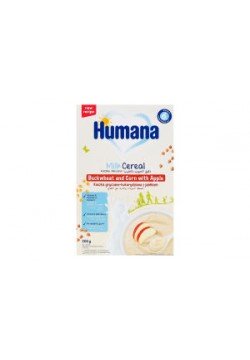 Каша молочна гречано-кукурудзяна з яблуком Humana 200г 960303