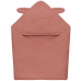Рушник з капюшоном для купання Lionelo Muslin Hooded Towel Red Coral 80х80 см LO-MUSLIN HOODED TOWEL RED CORAL фото 3