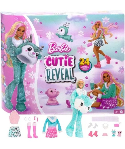 Адвент-календарь Barbie Cutie Reveal HJX76 Адвент-календарь Barbie Cutie Reveal HJX76