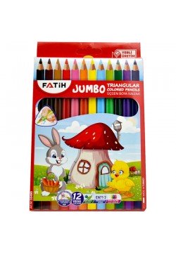 Олівці воскові Fatih Jumbo 12кол 33490