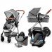 Коляска универсальная 3в1 Kinderkraft Veo KKWVEOGRY30000 Gray фото 2