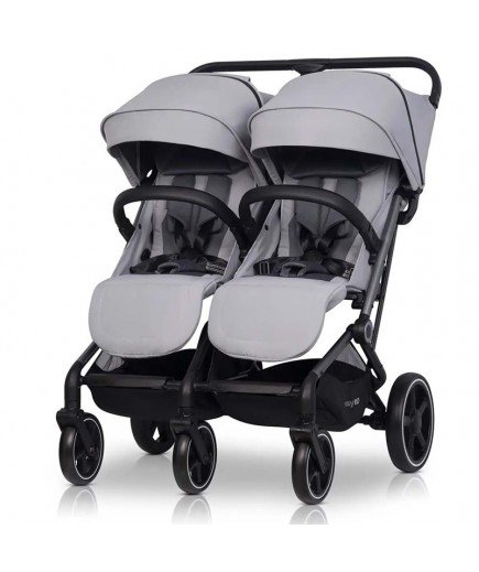 Коляска для двійні Euro-Cart Echo 2024 EGECB24-10 grey