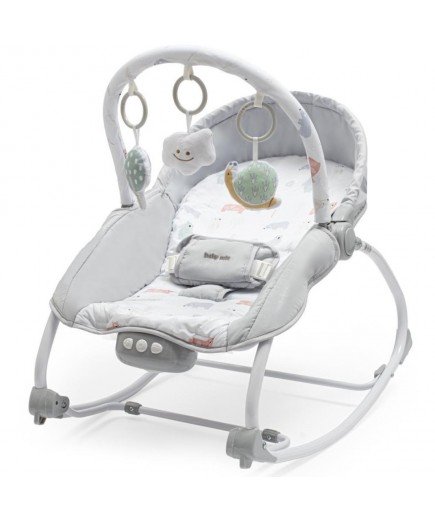 Лежак Baby Mix Зірочки 53428 grey/green