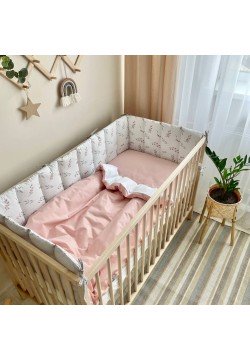 Постільний комплект Маленька Соня Baby Dream Гілочки котики 6ед 0203754 Пудра