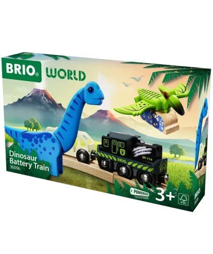 Вантажний потяг BRIO на батарейках з динозаврами 36096 Вантажний потяг BRIO на батарейках з динозаврами 36096