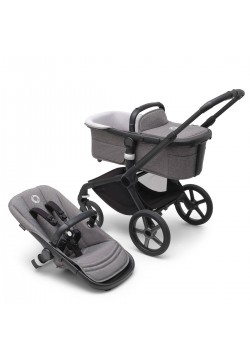 Коляска універсальна 2в1 Bugaboo Fox 5 без капюшона 100052029 Black/Grey Melange